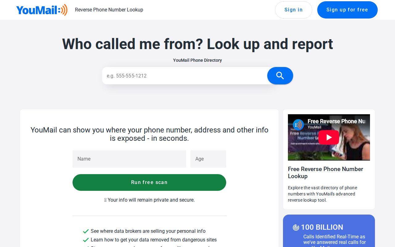 Florida phone numbers spam directory lookup on YouMail